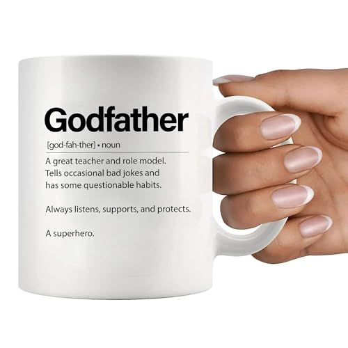 Godfather Definition Gifts from Godchild | Ceramic Coffee Mug | 11 OZ