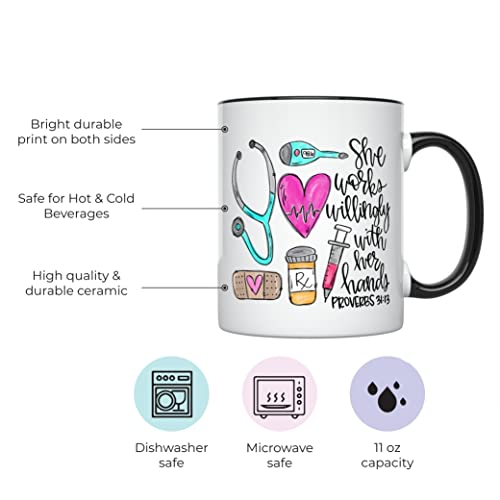 Nurse for Women Rn Nurses Doctorate | Ceramic Coffee Mug | 11 OZ