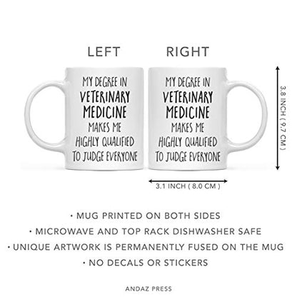 Graduation Gift My Degree in Veterinary | Ceramic Coffee Mug | 11 OZ