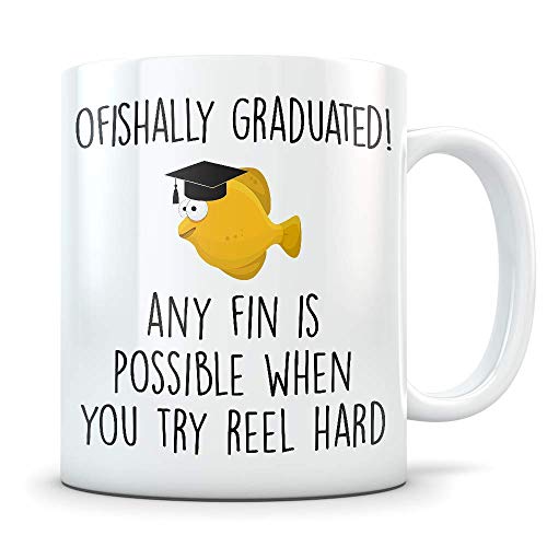 Fish Graduation Gifts Fishing Pun for Future | Ceramic Coffee Mug | 11 OZ