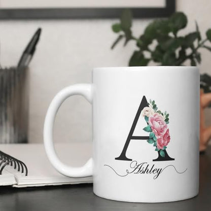 Personalized Monogrammed Custom with | Customised Coffee Mug | 11 OZ