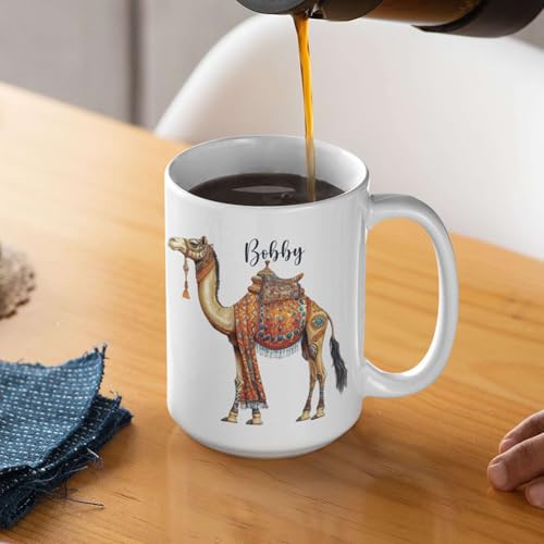 Custom Boho Camel Customized Name Animal | Customised Coffee Mug | 11 OZ