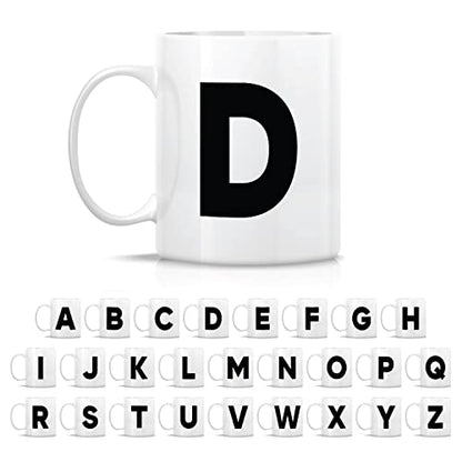 Initial A-Z Alphabet Monogrammed Scholar | Ceramic Coffee Mug | 11 OZ