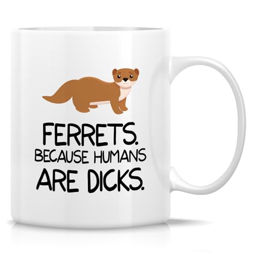 Funny Ferret Lover Mom or Dad Humorous Gift | Ceramic Coffee Mug | 11 OZ