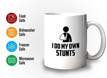 Get Well Gift I Do My Own Stunts Humorous for | Ceramic Coffee Mug | 11 OZ