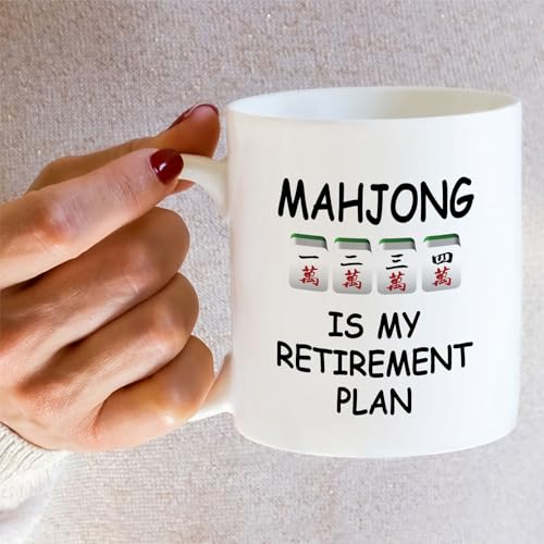 Funny Mahjong Gift Is My Retirement Plan or | Ceramic Coffee Mug | 11 OZ
