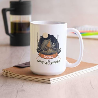 Personalized The Adventure Continues Custom | Customised Coffee Mug | 11 OZ