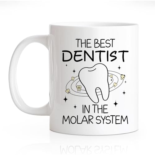 RZHV The Best Dentist In Molar System Funny | Ceramic Coffee Mug | 11 OZ