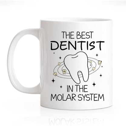 RZHV The Best Dentist In Molar System Funny | Ceramic Coffee Mug | 11 OZ