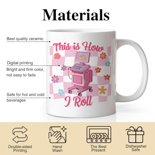 DYJYBMY This How I Roll Funny Ultrasound | Ceramic Coffee Mug | 11 OZ