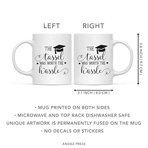 Funny Graduation Gag Gift The Tassel was Worth | Ceramic Coffee Mug | 11 OZ