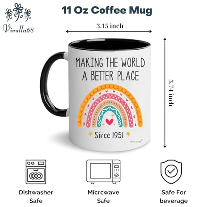 Vivulla68 75th Birthday Gifts For Women Men | Ceramic Coffee Mug | 11 OZ