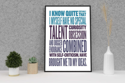 I Know Quite Certainly Myself Inspirational Quote Picture Poster Print Wall