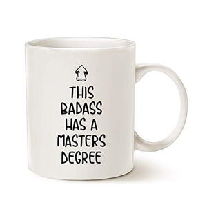 MAUAG Funny Graduation Gift This Badass Has a | Ceramic Coffee Mug | 11 OZ