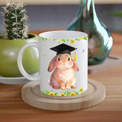 Custom Happy Graduation Bunny Baby Accent | Customised Coffee Mug | 11 OZ