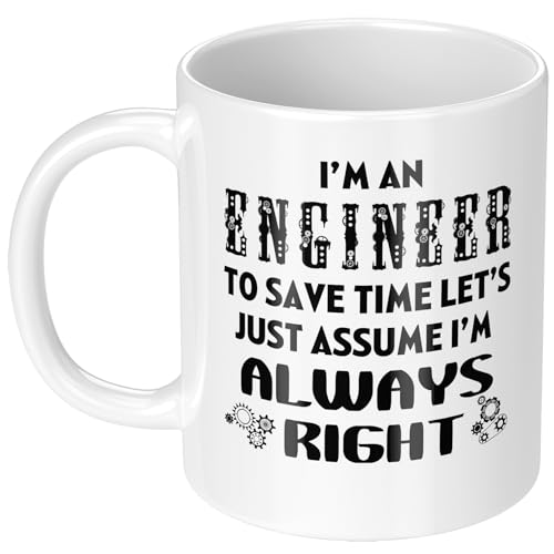 Funny Engineer Birthday Gift for Friend | Ceramic Coffee Mug | 11 OZ