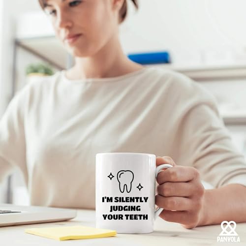 I m Silently Judging Your Teeth Dentist Gifts | Ceramic Coffee Mug | 11 OZ