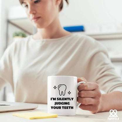 I m Silently Judging Your Teeth Dentist Gifts | Ceramic Coffee Mug | 11 OZ