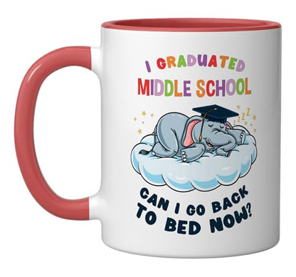 I Graduated Middle School Elephant Doctorate | Ceramic Coffee Mug | 11 OZ