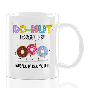 Funny Farewell Do-Nut Forget Us Goodbye Gifts | Ceramic Coffee Mug | 11 OZ