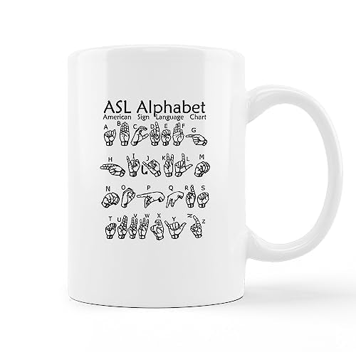 ASL Alphabet American Sign Language Chat | Ceramic Coffee Mug | 11 OZ