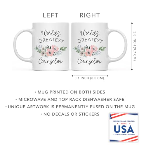 Gift for Women World s Greatest Counselor | Ceramic Coffee Mug | 11 OZ