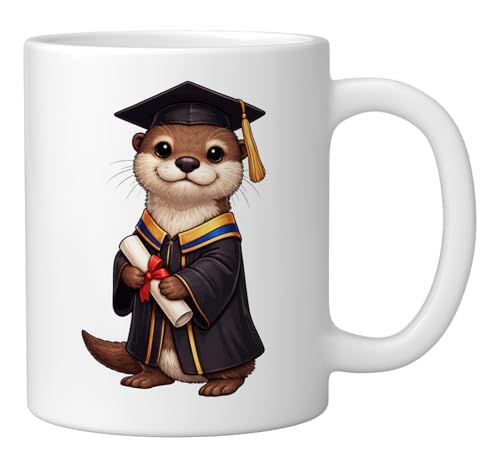 Cute Otter Graduation | Ceramic Coffee Mug | 11 OZ