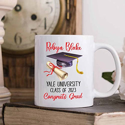 Personalized Graduation Travel Custom Name | Customised Coffee Mug | 11 OZ