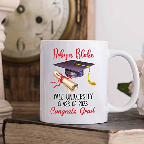 Personalized Graduation Travel Custom Name | Customised Coffee Mug | 11 OZ