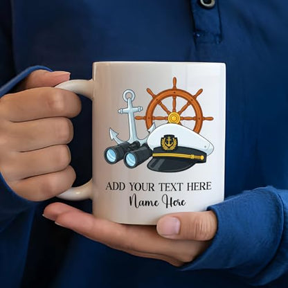 Captain Gifts For Sailor Men Women | Customised Coffee Mug | 11 OZ