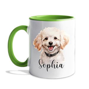 Personalized Poodle Puppy Poodles Accent | Customised Coffee Mug | 11 OZ