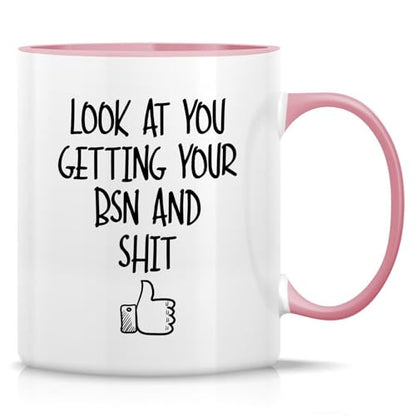 Funny Nurse BSN Bachelor of Science in Funny | Ceramic Coffee Mug | 11 OZ