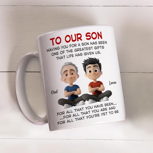 Wrappiness for Son Personalized Custom Gift | Customised Coffee Mug | 11 OZ