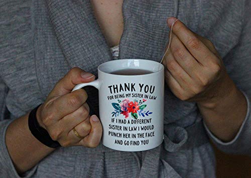 DQG CVT Best Sister-in-Law Thank You for Being | Ceramic Coffee Mug | 11 OZ