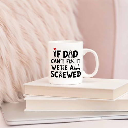 Dad From Daughter Son | Ceramic Coffee Mug | Father's Day Gift | Stylish Printed Design | Tea & Coffee Cup | 11oz