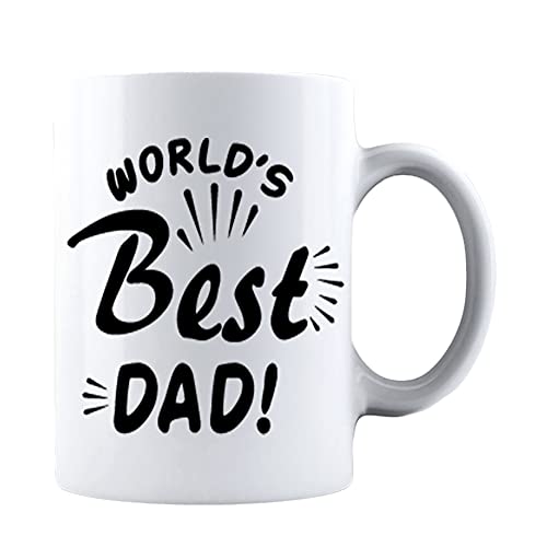 Kropsis World s Best Dad For Him Funny | Ceramic Coffee Mug | 11 OZ