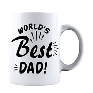 Kropsis World s Best Dad For Him Funny | Ceramic Coffee Mug | 11 OZ