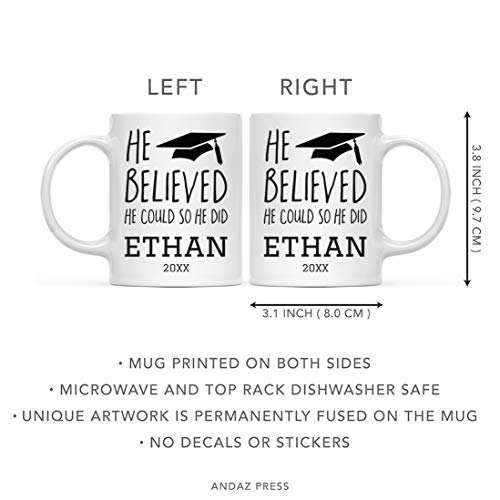Personalized Custom Graduation Gift He | Customised Coffee Mug | 11 OZ