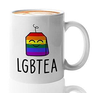 Bubble Hugs LGBT LGBTEA Lesbian LGBTQ | Ceramic Coffee Mug | 11 OZ