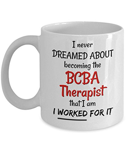 Work Harder BCBA Therapist Gifts Best for | Ceramic Coffee Mug | 11 OZ