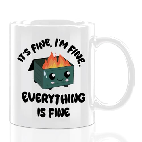 Funny It s Fine Everything is Christmas | Ceramic Coffee Mug | 11 OZ