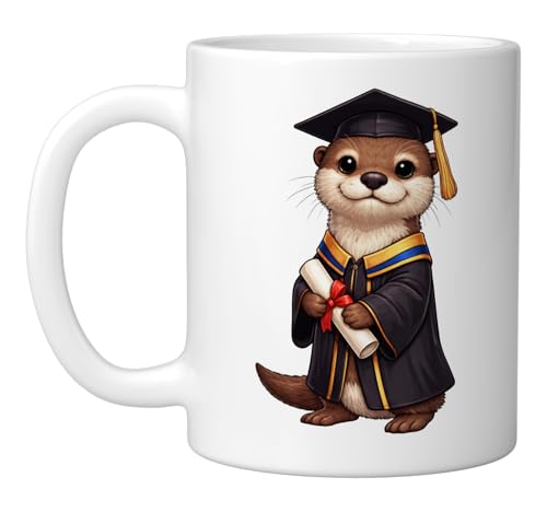 Cute Otter Graduation | Ceramic Coffee Mug | 11 OZ