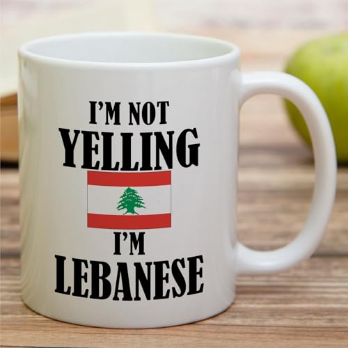 Funny Lebanese I m Not Yelling Sarcasm | Ceramic Coffee Mug | 11 OZ