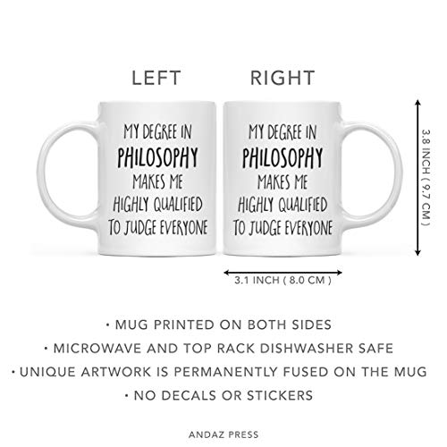 Graduation Gift My Degree in Philosophy Makes | Ceramic Coffee Mug | 11 OZ