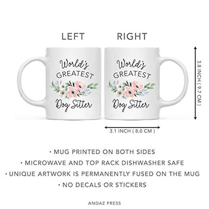 Gift for Women World s Greatest Dog Sitter | Ceramic Coffee Mug | 11 OZ