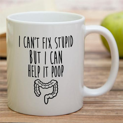 Funny Gastroenterologist or Intestines I Can | Ceramic Coffee Mug | 11 OZ