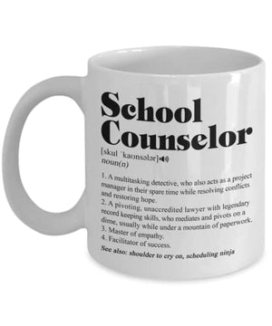 School Counselor Definition Gifts Graduation | Ceramic Coffee Mug | 11 OZ