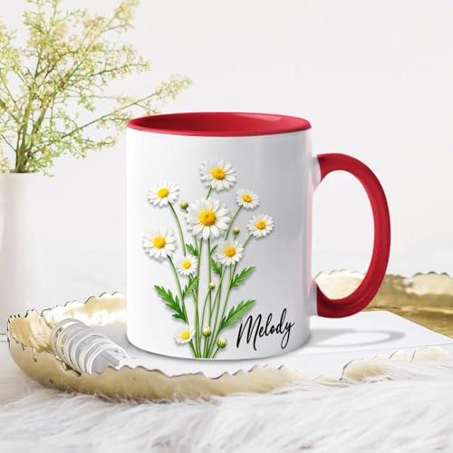 Personalized Daisy Floral Awesome Blossom | Customised Coffee Mug | 11 OZ