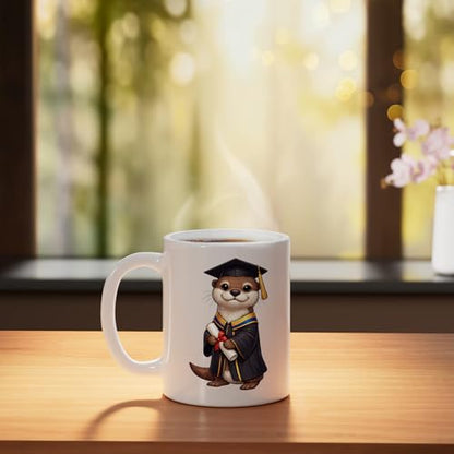 Cute Otter Graduation | Ceramic Coffee Mug | 11 OZ