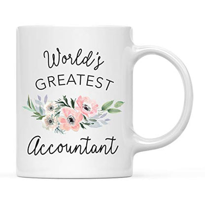 Gift for Women World s Greatest Accountant | Ceramic Coffee Mug | 11 OZ